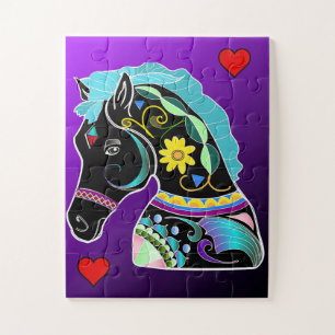 Kid's Easy Carousel Horse Puzzle 30 Big Pieces