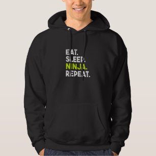 Kids Eat Sleep Ninja Repeat Ninja Hoodie
