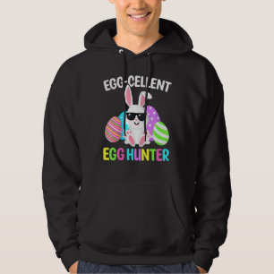 Kids Eggcellent Egg Hunt Easter Bunny Toddler Boys Hoodie