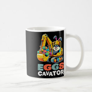 Kids Eggs Cavator Easter Bunny Excavator Boys Coffee Mug