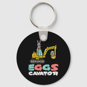 Kids Eggs Cavator Easter Bunny Excavator Cute Boys Key Ring