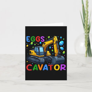 Kids Eggscavator Bunny Excavator Egg Hunting Toddl Card