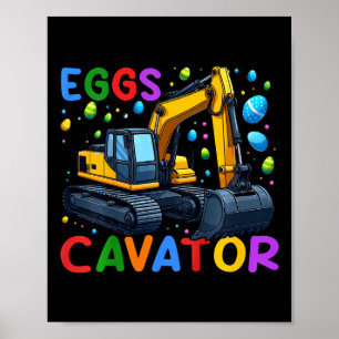 Kids Eggscavator Bunny Excavator Egg Hunting Toddl Poster