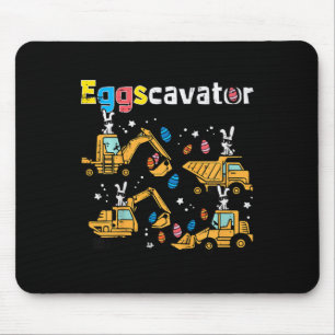 Kids Eggscavator Easter Egg Hunt Construction Truc Mouse Mat