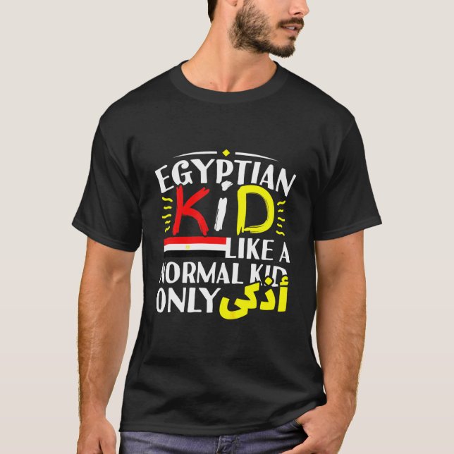 Kids Egyptian Kid Boys Girl Arabic Writing Egypt P T-Shirt (Front)
