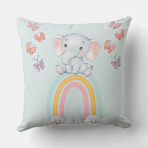 KIDS ELEPHANT BLUE DESIGN CUSHION