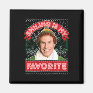 Kids Elf Buddy Smiling Is My Favourite Christmas  Magnet