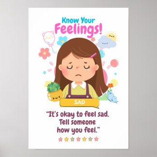 Kids Emotion Featuring Sad Poster