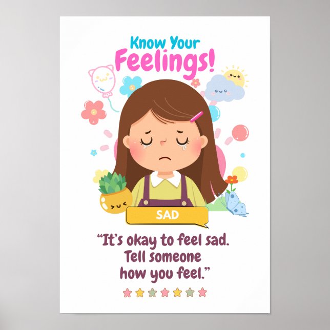 Kids Emotion Featuring Sad Poster (Front)