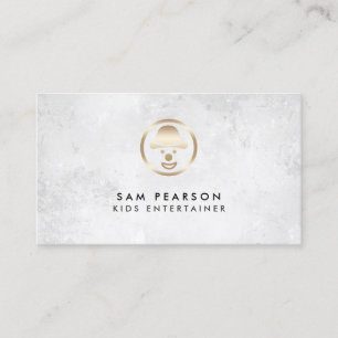 Kids Entertainer Clown Face Icon Business Card