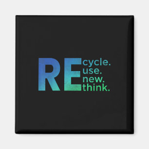 Kids Environmental Activism - Recycle Reuse Renew  Magnet