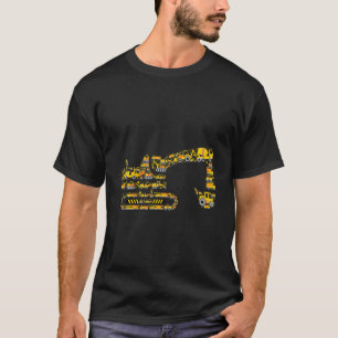Kids Excavator Construction Trucks T-Shirt