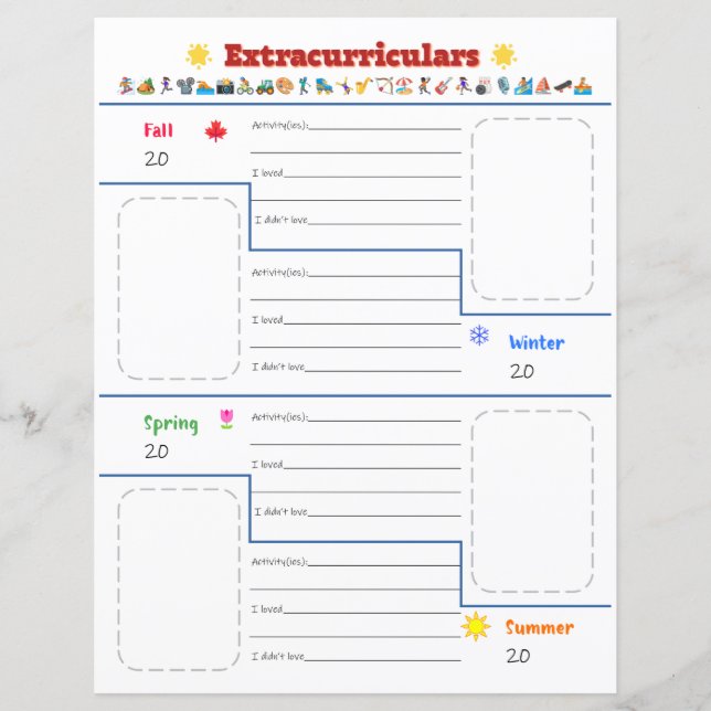 Kids Extracurricular Activities Print (Front)