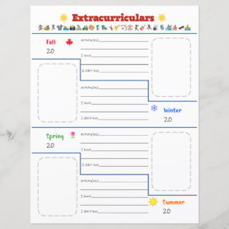 Kids Extracurricular Activities Print