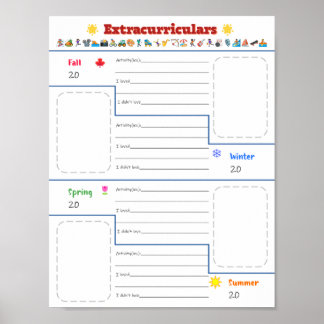 Kids Extracurricular Activities Printable Download Poster