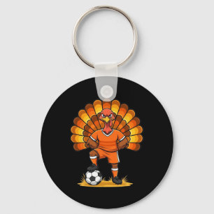 Kids Fall Boys Thanksgiving Soccer Turkey Men Ll F Key Ring