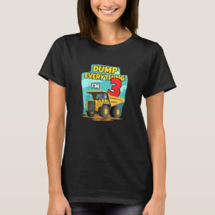Kids Family Construction Truck Excavator Birthday T-Shirt