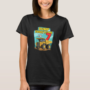 Kids Family Construction Truck Excavator Birthday T-Shirt