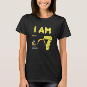 Kids Family Construction Truck Excavator Birthday T-Shirt