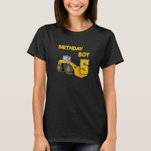 Kids Family Construction Truck Excavator Birthday T-Shirt