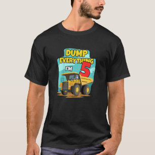 Kids Family Construction Truck Excavator Birthday T-Shirt