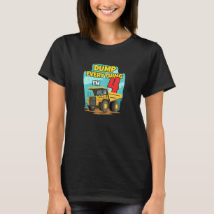 Kids Family Construction Truck Excavator Birthday T-Shirt