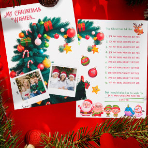 Kids Family Photo Whimsical Christmas Tree Card