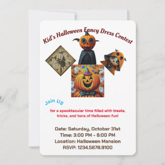 Kid's Fancy-Dress Halloween Party Contest Invitation
