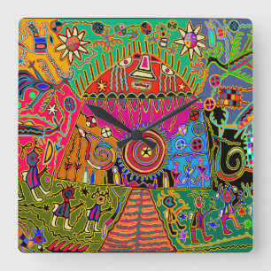 Kid's Fantasy Dream Square Wall Clock