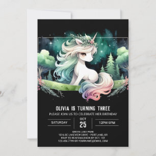 Kids Fantasy Horse Birthday Invitation