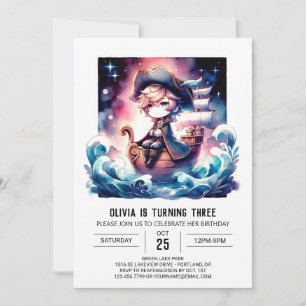 Kids Fantasy Pirate Birthday Invitation