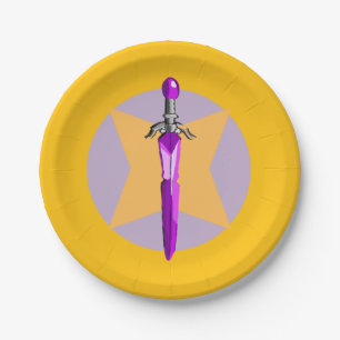  Kids Fantasy Warrior Party Decor  Paper Plate