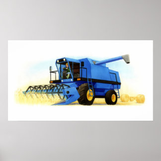 Kid's Farm and Farming - Combine Harvester Poster
