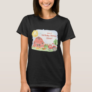 Kids Farmer Birthday Party Matching Family Mum T-Shirt