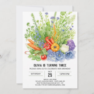 Kids Farmer's Market Birthday Invitation