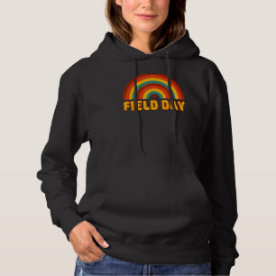 Kids Field Day Orange Field Day Games Adults Teac Hoodie