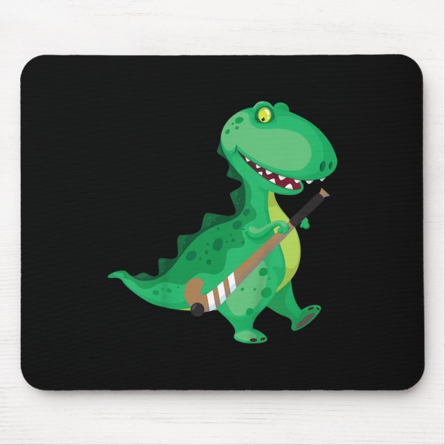 Kids Field Hockey Dinosaur Funny  Mouse Mat (Front)