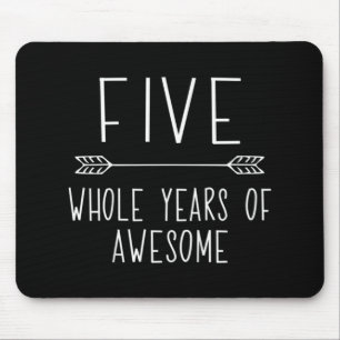 Kids Fifth Birthday Boy , 5 Year Old Birthday Boy  Mouse Mat