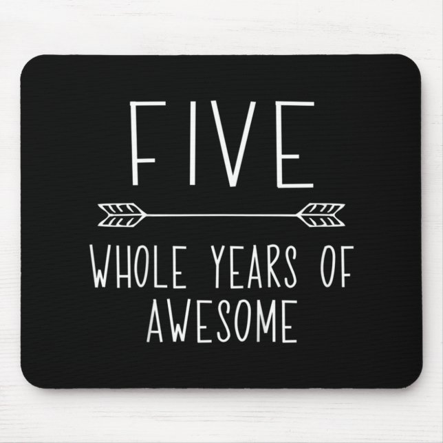 Kids Fifth Birthday Boy , 5 Year Old Birthday Boy  Mouse Mat (Front)