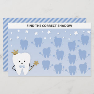 Kids Find Shadow Puzzle. First Tooth Party Game.