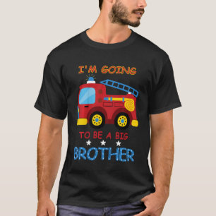 Kids Fire Department Sibling Son Baby Announcement T-Shirt