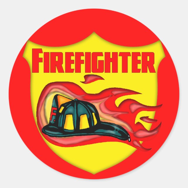 Kids Fire Fighter T Shirts and Gifts Classic Round Sticker (Front)