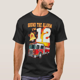 Kids Fire Truck 12th Birthday Boy Firefighter 12 Y T-Shirt