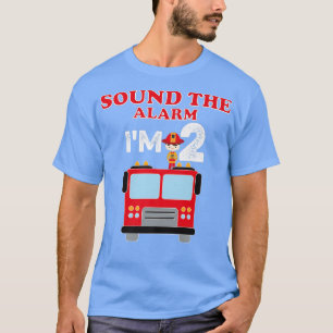 Kids Fire Truck 2 Year Old Firefighter 2nd Birthda T-Shirt