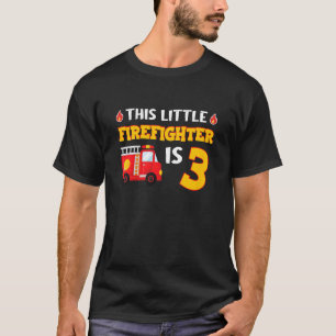 Kids Fire Truck  3 Year Old  Little Firefighter 3r T-Shirt