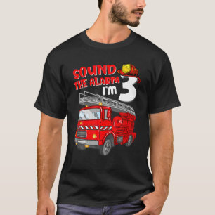 Kids Fire Truck 3 Years Old Firefighter 3Rd Birthd T-Shirt