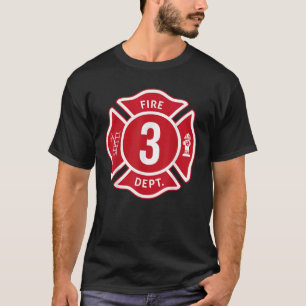 Kids Fire Truck 3rd Birthday Boy Firefighter 3 Yea T-Shirt