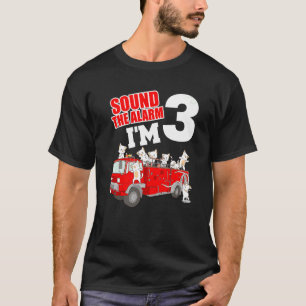 Kids Fire Truck 3rd Birthday Boy Toddler Firefight T-Shirt