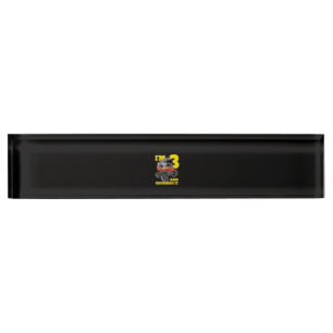 Kids Fire Truck 3rd Birthday Boy Toddler Nameplate