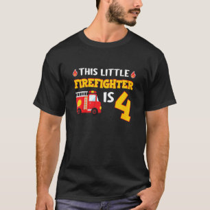Kids Fire Truck 4 Year Old Little Firefighter 4t T-Shirt